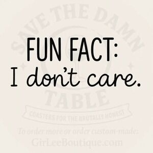 Handmade Coaster: Trivia for the Unbothered